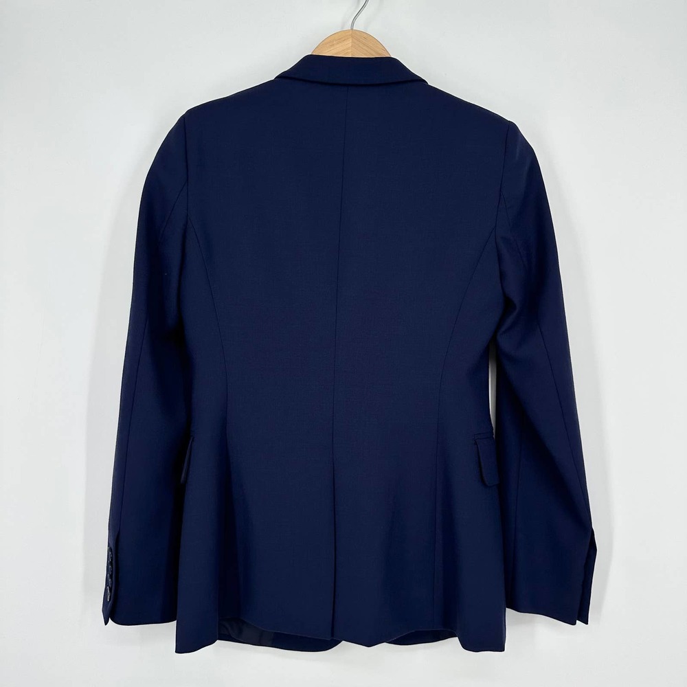 Equipment Anais Blazer Wool Blend Single Button Suit Jacket, Navy Blue - Picture 8 of 16